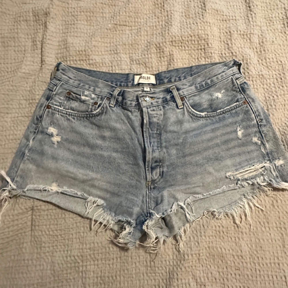 Agolde parker denim shorts
